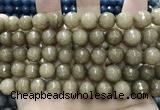 CCN5775 15 inches 10mm faceted round candy jade beads