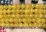 CCN5794 15 inches 10mm faceted round candy jade beads