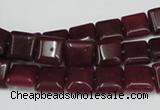 CCN589 15.5 inches 10*10mm square candy jade beads wholesale