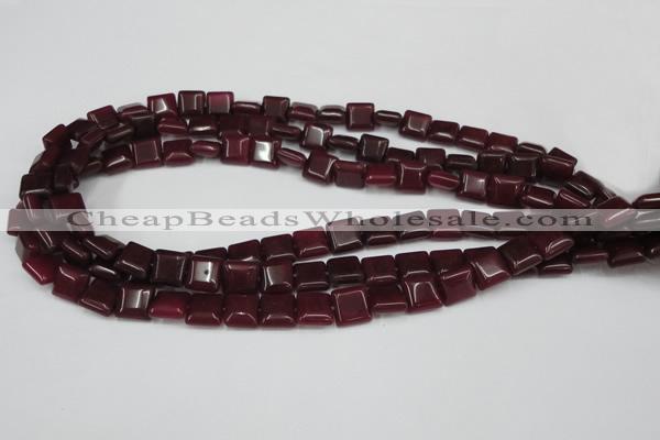 CCN589 15.5 inches 10*10mm square candy jade beads wholesale