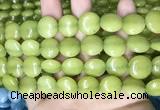 CCN5903 15 inches 15mm flat round candy jade beads Wholesale