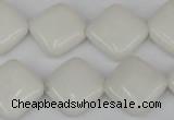 CCN595 15.5 inches 15*15mm diamond candy jade beads wholesale