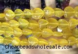 CCN5954 15 inches 14*14mm heart candy jade beads Wholesale