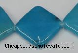 CCN607 15.5 inches 25*25mm diamond candy jade beads wholesale