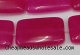 CCN611 15.5 inches 20*30mm rectangle candy jade beads wholesale