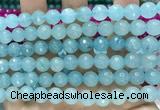 CCN6324 15.5 inches 8mm faceted round candy jade beads Wholesale