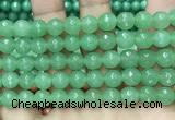 CCN6329 15.5 inches 8mm faceted round candy jade beads Wholesale