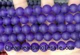 CCN6363 15.5 inches 6mm, 8mm, 10mm & 12mm round matte candy jade beads