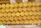 CCN6370 15.5 inches 6mm, 8mm, 10mm & 12mm round matte candy jade beads