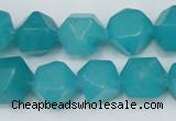 CCN668 15.5 inches 15*15mm faceted nuggets candy jade beads