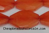 CCN690 15.5 inches 20*30mm faceted octagonal candy jade beads