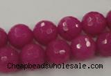 CCN771 15.5 inches 6mm faceted round candy jade beads wholesale