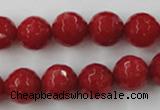 CCN773 15.5 inches 6mm faceted round candy jade beads wholesale