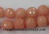 CCN792 15.5 inches 8mm faceted round candy jade beads wholesale