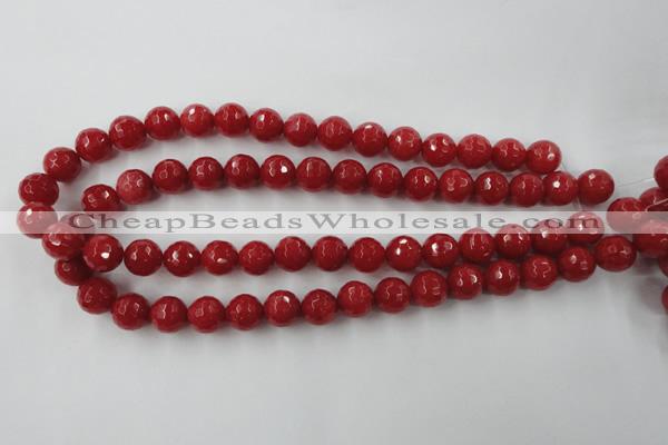 CCN841 15.5 inches 14mm faceted round candy jade beads wholesale