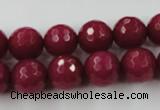 CCN842 15.5 inches 14mm faceted round candy jade beads wholesale