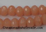 CCN905 15.5 inches 9*12mm faceted rondelle candy jade beads