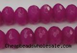 CCN906 15.5 inches 9*12mm faceted rondelle candy jade beads