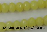 CCN907 15.5 inches 9*12mm faceted rondelle candy jade beads