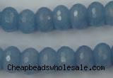 CCN909 15.5 inches 9*12mm faceted rondelle candy jade beads