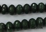 CCN913 15.5 inches 9*12mm faceted rondelle candy jade beads