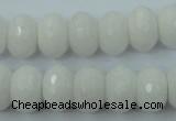 CCN915 15.5 inches 10*14mm faceted rondelle candy jade beads