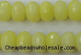 CCN919 15.5 inches 10*14mm faceted rondelle candy jade beads