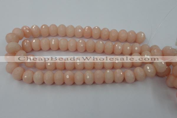 CCN929 15.5 inches 12*16mm faceted rondelle candy jade beads