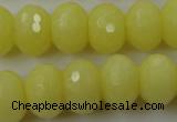 CCN932 15.5 inches 12*16mm faceted rondelle candy jade beads