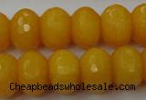 CCN933 15.5 inches 12*16mm faceted rondelle candy jade beads