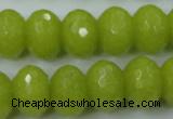 CCN934 15.5 inches 12*16mm faceted rondelle candy jade beads