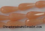 CCN974 15.5 inches 9*22mm faceted teardrop candy jade beads