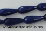 CCN979 15.5 inches 9*22mm faceted teardrop candy jade beads