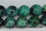 CCO145 15.5 inches 14mm round dyed natural chrysotine beads