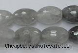 CCQ100 15.5 inches 13*18mm faceted rice cloudy quartz beads