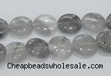 CCQ117 15.5 inches 12mm coin cloudy quartz beads wholesale