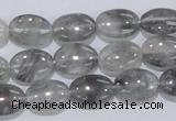 CCQ145 15.5 inches 10*14mm oval cloudy quartz beads wholesale