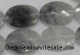 CCQ156 15.5 inches 18*25mm faceted oval cloudy quartz beads wholesale