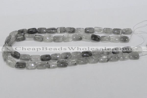 CCQ175 15.5 inches 10*14mm rectangle cloudy quartz beads wholesale