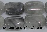 CCQ178 15.5 inches 18*25mm rectangle cloudy quartz beads wholesale