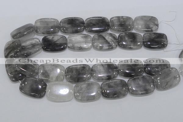 CCQ179 15.5 inches 22*30mm rectangle cloudy quartz beads wholesale