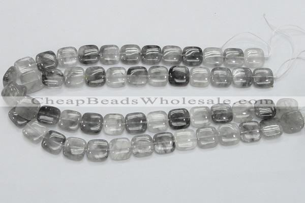 CCQ195 15.5 inches 15*15mm square cloudy quartz beads wholesale