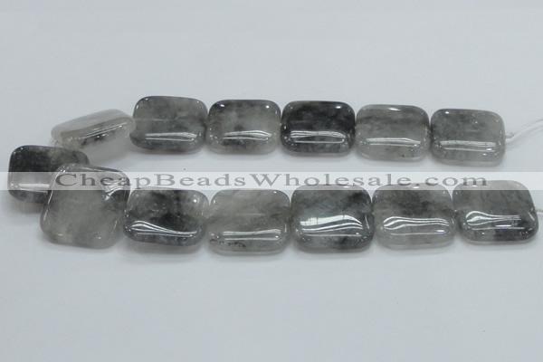 CCQ196 15.5 inches 30*30mm square cloudy quartz beads wholesale