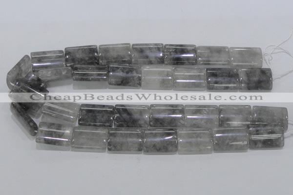 CCQ218 15.5 inches 18*25mm flat column cloudy quartz beads wholesale