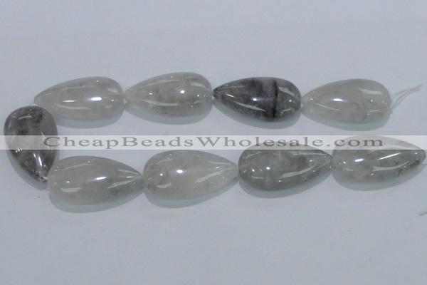 CCQ224 15.5 inches 25*45mm teardrop cloudy quartz beads wholesale