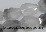 CCQ226 15.5 inches 16*22mm faceted freeform cloudy quartz beads