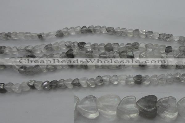 CCQ241 15.5 inches 4*4mm heart cloudy quartz beads wholesale