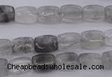 CCQ260 15.5 inches 8*10mm rectangle cloudy quartz beads