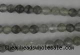 CCQ311 15.5 inches 6mm faceted round cloudy quartz beads wholesale