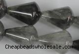 CCQ340 15.5 inches 18*25mm teardrop cloudy quartz beads wholesale